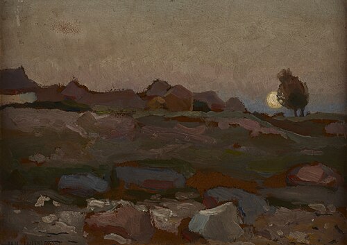 Moon over the Rocks, , Jan Stanisławski