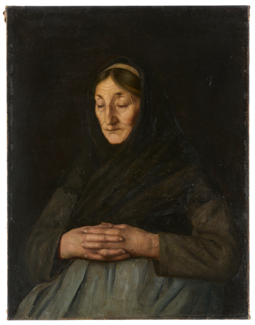 Vieille femme (« Paysanne alsacienne en prière »), 1889, Gustave Stoskopf