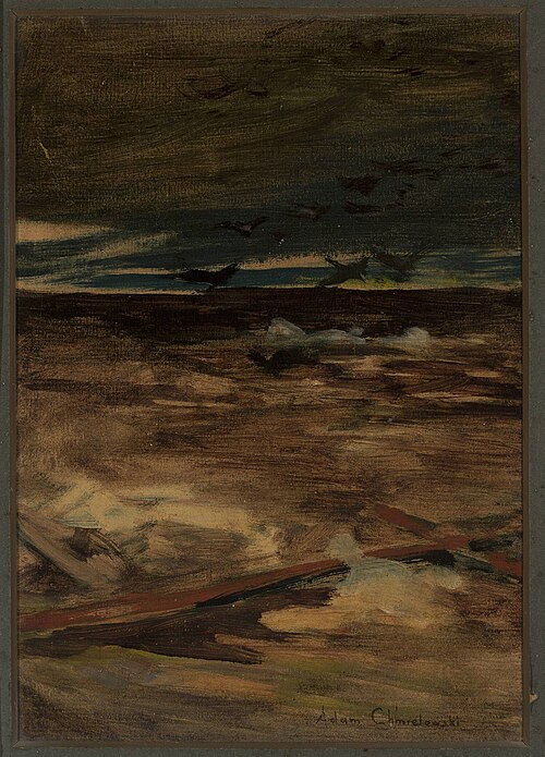 Pestilence, section of the triptych “Disaster”, sketch, 1870, Albert Chmielowski