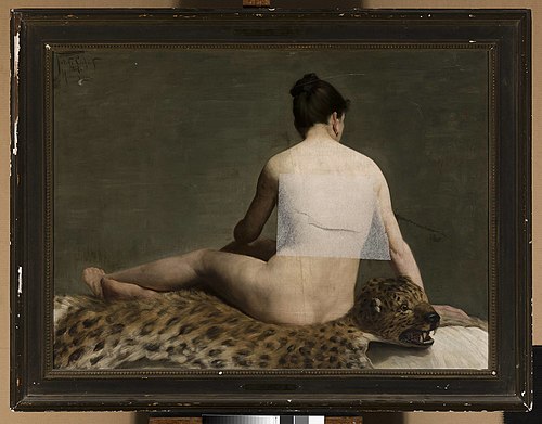 Nude of a seated woman, 1887, Feliks Cichocki
