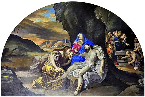 The Anointing of the body of Christ., 1658, Franciszek Lekszycki