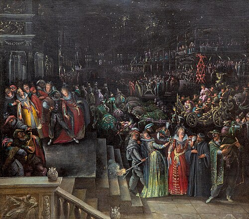Carnival by night, 1603, Frederik van Valckenborch