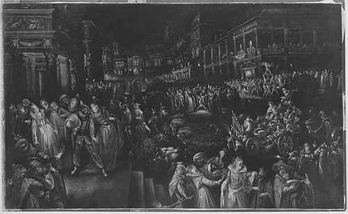 Nächtliche Karnevalsszene, 1603, Frederik van Valckenborch