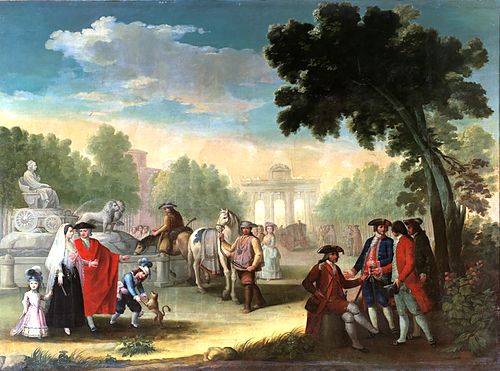 La Puerta de Alcalá vista desde La Cibeles, 1785, Andrés Ginés de Aguirre
