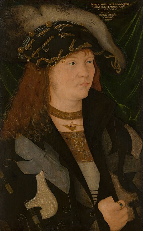Portrait of Henri V. of Mecklenburg, 1507, Jacopo de' Barbari