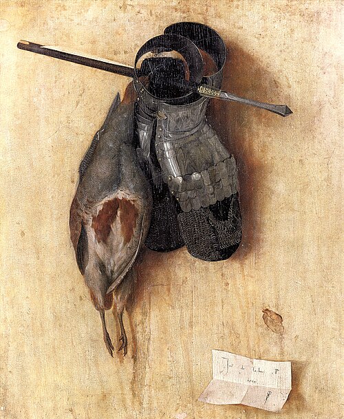 Still-Life with Partridge and Iron Gloves, 1504, Jacopo de' Barbari