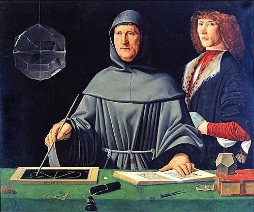 Portrait of Luca Pacioli, 1497, Jacopo de' Barbari