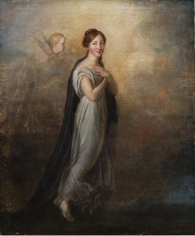ALLEGORIC PAINTING OF A WOMAN, 1833, Per Krafft den yngre