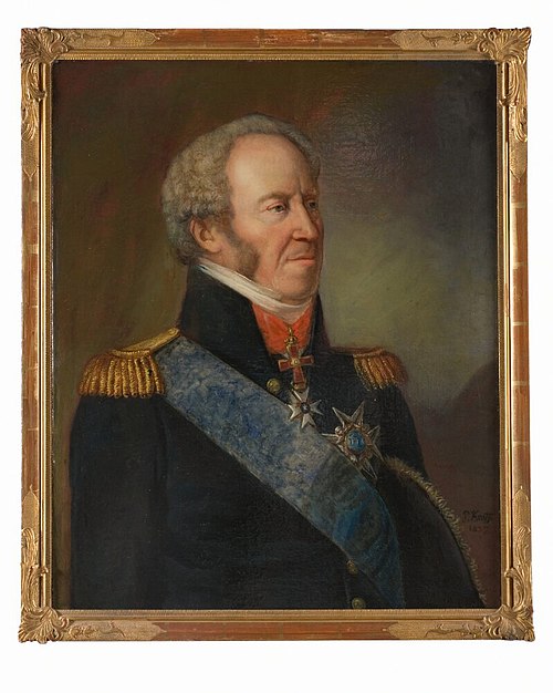 Mattias Rosenblad (1758-1847), count, prime minister of Justice, married to Charlotta Maria Toutin, 1837, Per Krafft den yngre