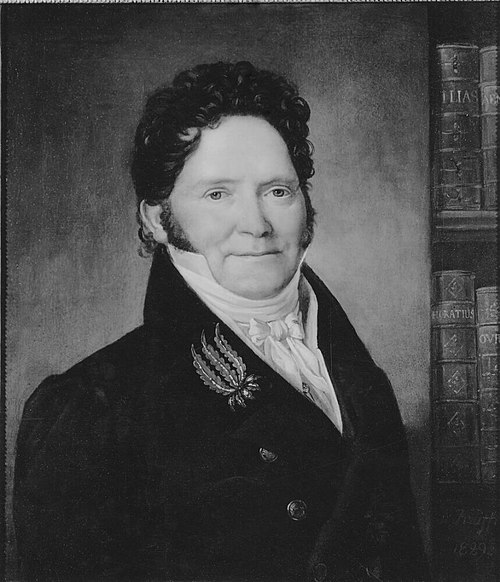 Peter Adam Wallmark (1777-1858), author, publisher, librarian, deputy assistant undersecretary, marr, 1829, Per Krafft den yngre