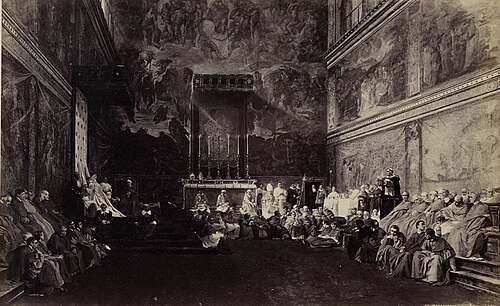 El sermón de la capilla Sixtina, 1865, Vicente Palmaroli