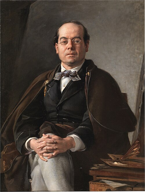 El pintor Ventura Miera, 1866, Vicente Palmaroli