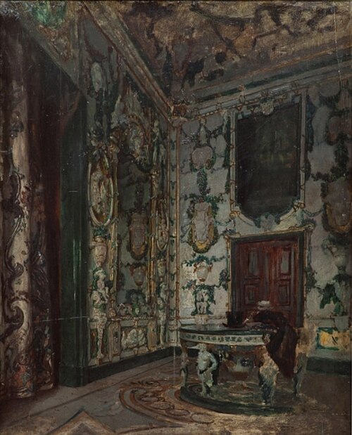 Salón de Porcelana del Palacio Real de Madrid, 1870, Vicente Palmaroli