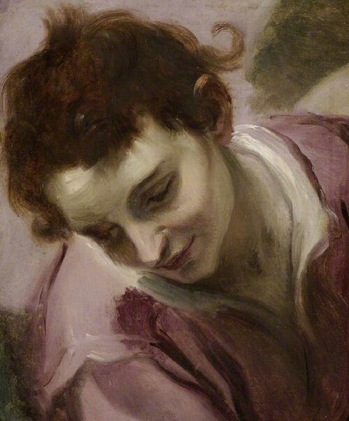 Study of head and bust of youth, looking to lower left, 1594, Lodovico Cigoli