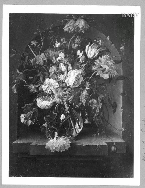 Flowers in a glass-vase, 1615, Daniel Seghers
