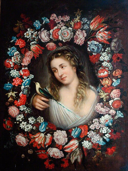 Head of a Girl, , Daniel Seghers