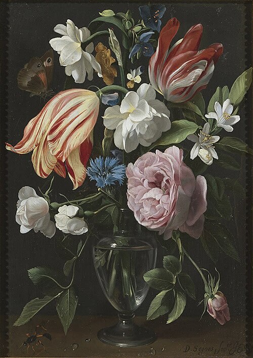 Flowers in a Vase, 1630, Daniel Seghers