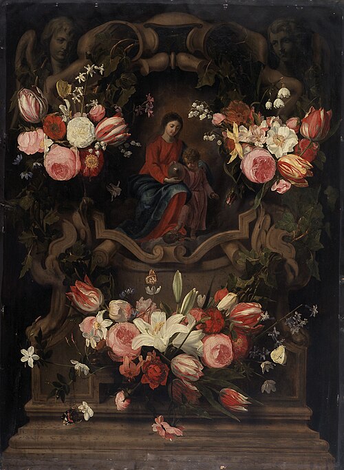 L’Immaculée Conception dans une couronne de fleurs, 1640, Daniel Seghers