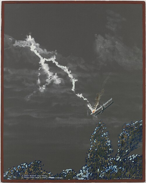A Tragic Incident While Training at Borden - Cadet Caught in Storm - Struck by Lightning, 1918, Franz Johnston