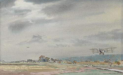 Looking East, School of Gunnery, Beamsville, 1918, Franz Johnston