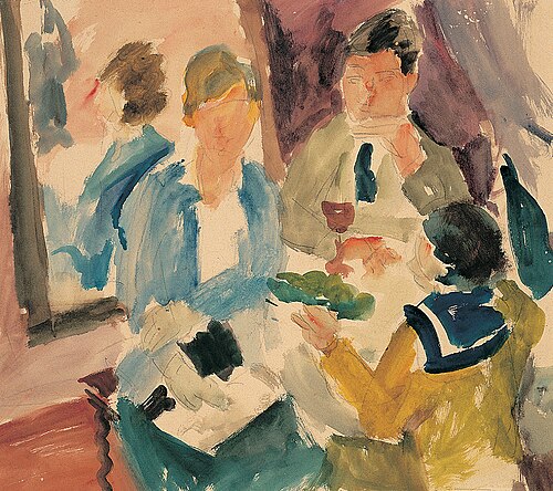 Famille à table, 1930, Joseph Kutter
