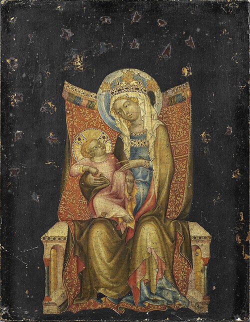 La Vierge et l'Enfant en trône, 1350, Master of Vyšší Brod