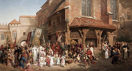 The Corpus Christi Procession, 1881, Hippolyte Lipinski