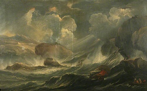A Storm at Sea, 1715, Marco Ricci