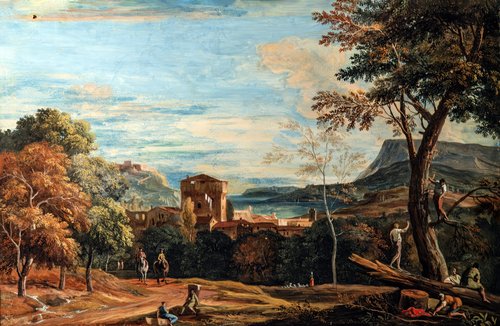Paysage avec bûcherons et cavaliers, 1741, Marco Ricci