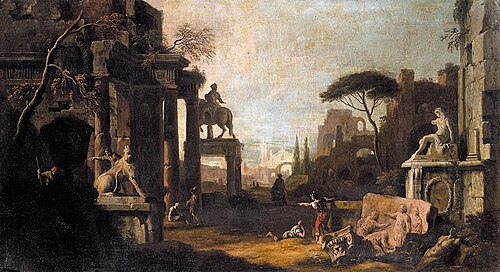 Architectural Capriccio, 1725, Marco Ricci