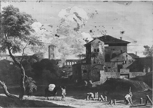 Landscape with a Sawmill, 1720, Marco Ricci