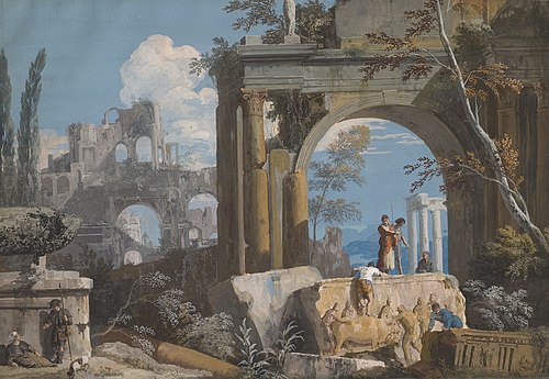 A Classical Ruin Caprice, 1728, Marco Ricci