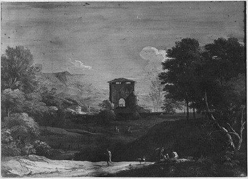 Landscape with a Farm Building at the Centre, 1720, Marco Ricci