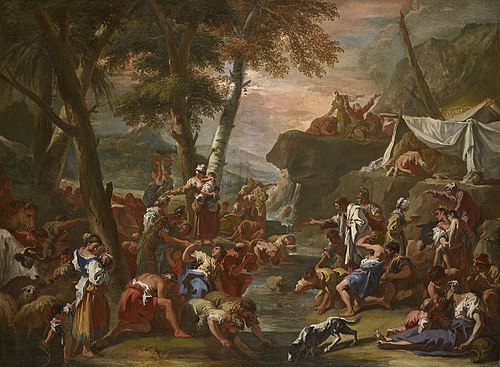 Moses and the Miracle of the Rock, 1718, Marco Ricci