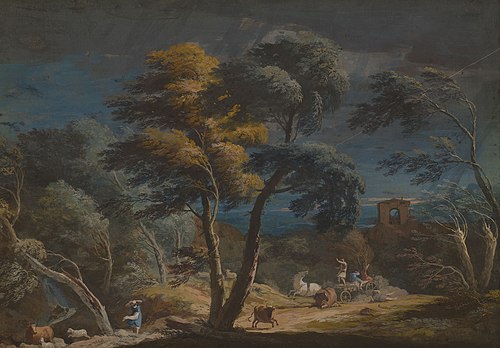 Landscape with a Storm, 1729, Marco Ricci