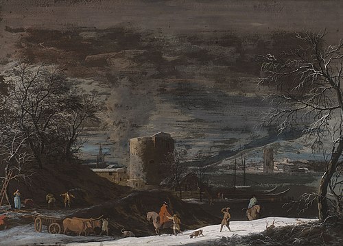 A Winter Landscape, 1720, Marco Ricci