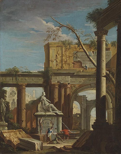 Architekturcapriccio, 1702, Marco Ricci