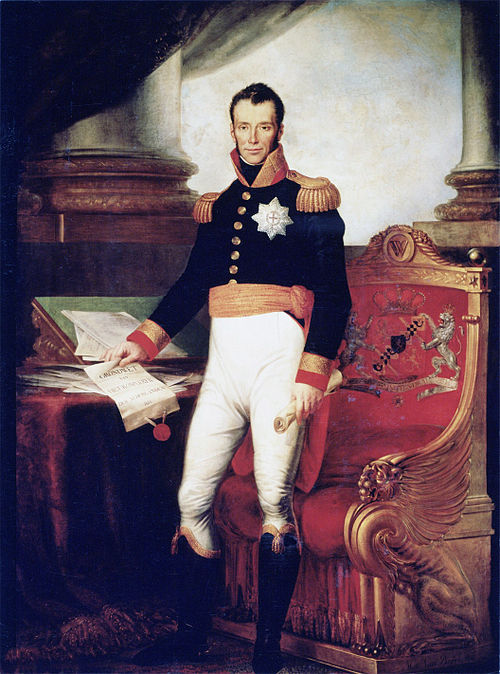 Portrait of King Willem I (1772-1843), 1814, Mathieu-Ignace Van Brée