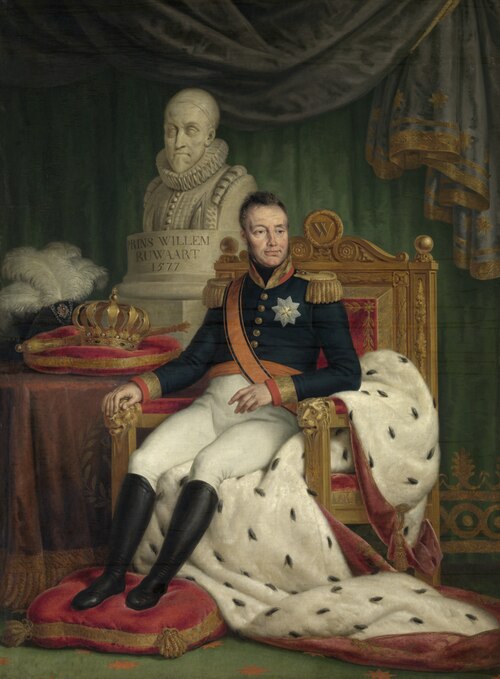 Portrait of King Willem I (1772-1843), 1822, Mathieu-Ignace Van Brée