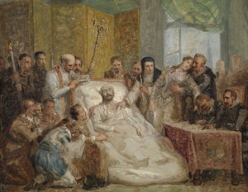 The Death of Peter Paul Rubens, 1827, Mathieu-Ignace Van Brée