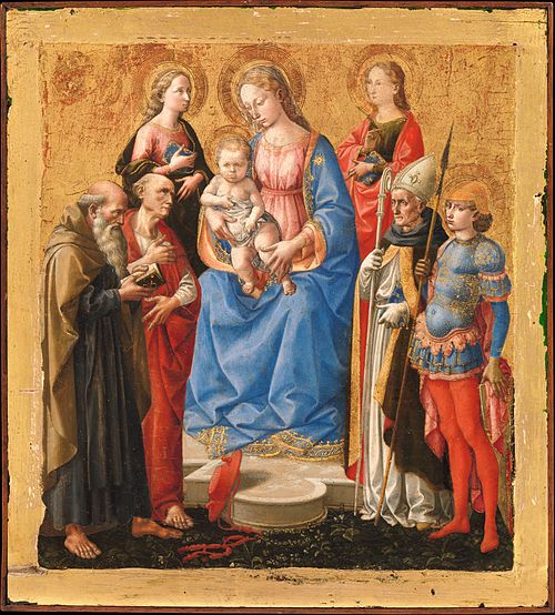 Vierge à l'Enfant avec six saints, 1450, Francesco di Stefano