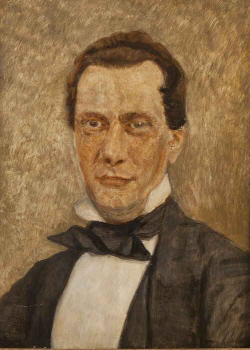 Portret van Michael Wilhelm Scheltema, hoogleraar Indische Taal-, Land- en Volkenkunde te Leiden, 1801, August Allebé