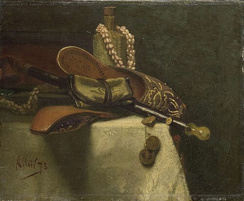 Still Life with Oriental Slippers, 1873, August Allebé