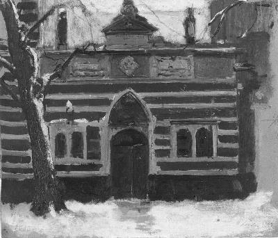Poort te Leiden, 1863, August Allebé
