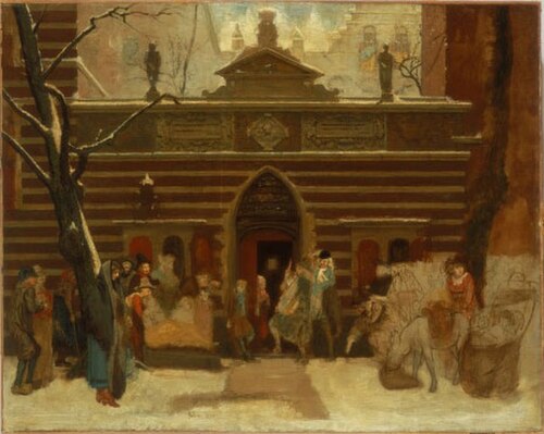 Gasthuis te Leiden, 1863, August Allebé