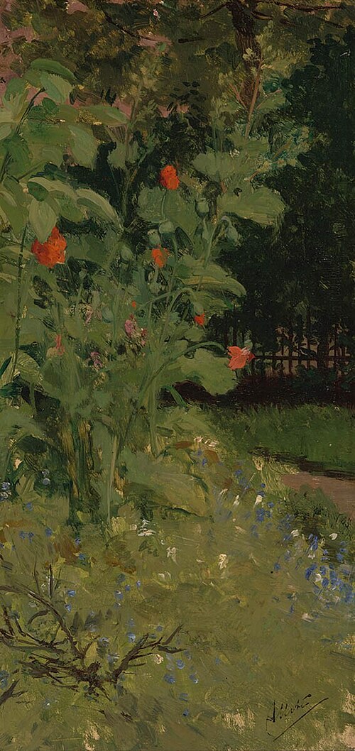 Garden Corner (Poppies), 1875, August Allebé