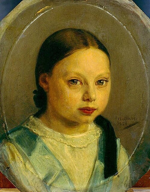 Portret van Annie Allebé, 1856, August Allebé