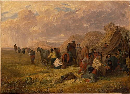 Sioux Indians Breaking Up Camp, 1848, Seth Eastman