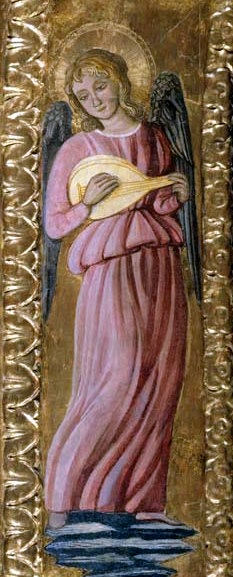Angel making music., 1450, Bartolomeo Caporali