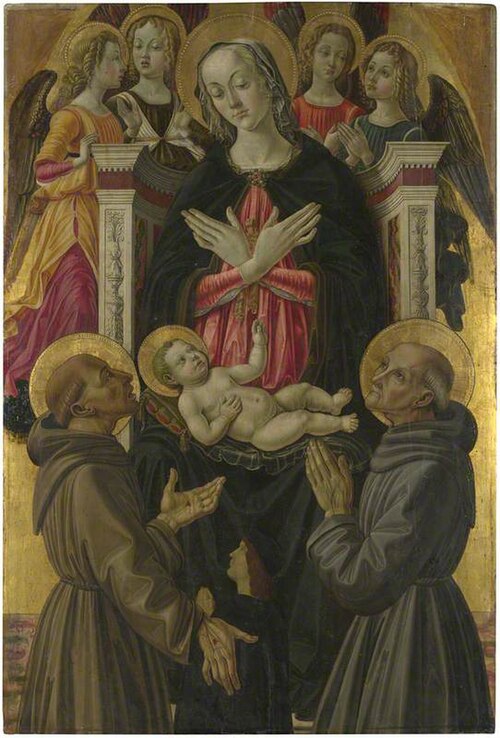 The Virgin and Child with Saints, Angels and a Donor, 1477, Bartolomeo Caporali